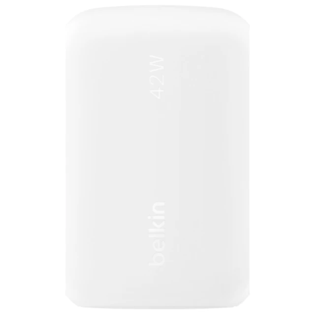 Мережевий зарядний пристрій Belkin Boost Up Charge Dual PD 42W USB-A | USB-C White (WCB009VFWH)