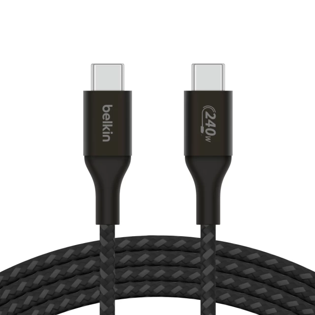 Кабель Belkin Boost Up Charge Braided USB-C to USB-C 240W 1 m Black (CAB015BT1MBK)