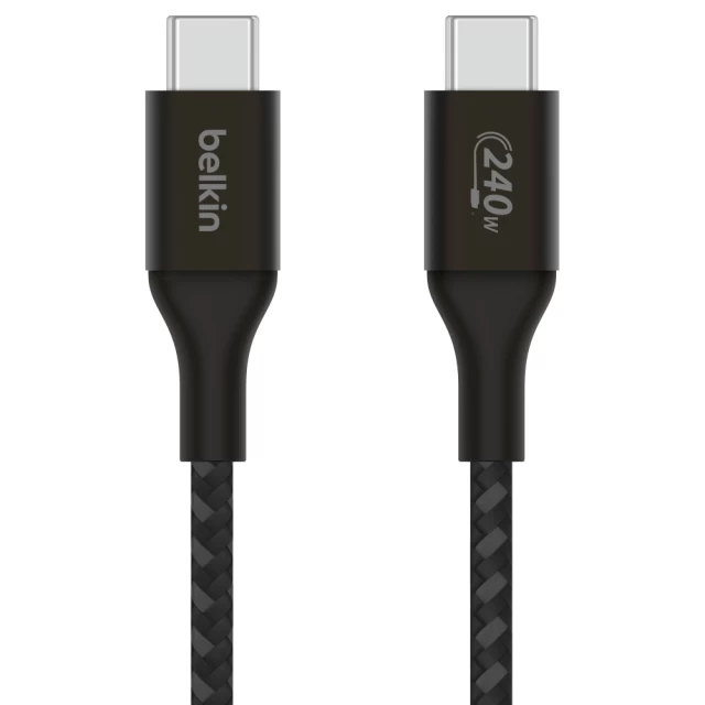 Кабель Belkin Boost Up Charge Braided USB-C to USB-C 240W 1 m Black (CAB015BT1MBK)