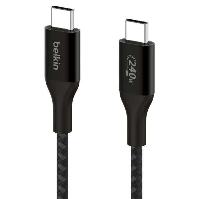 Кабель Belkin Boost Up Charge Braided USB-C to USB-C 240W 1 m Black (CAB015BT1MBK)