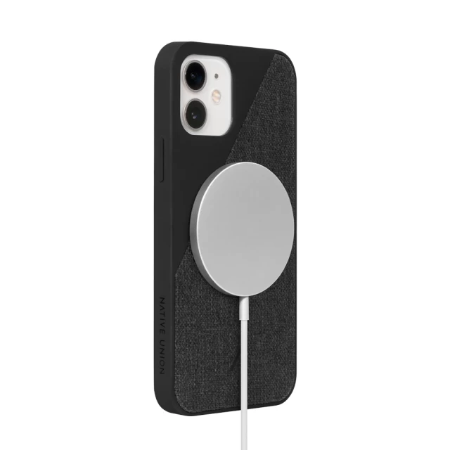 Чехол Native Union Canvas Magnetic Case Slate для iPhone 12 | 12 Pro with MagSafe (CCAVM-BLK-NP20M)
