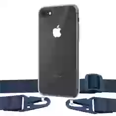 Чохол Upex Crossbody Protection Case для iPhone 8 | 7 Crystal with Midnight Blue Hook (UP81004)