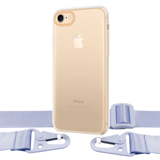 Чохол Upex Crossbody Protection Case для iPhone 8 | 7 Crystal with Purple Hook (UP81006)