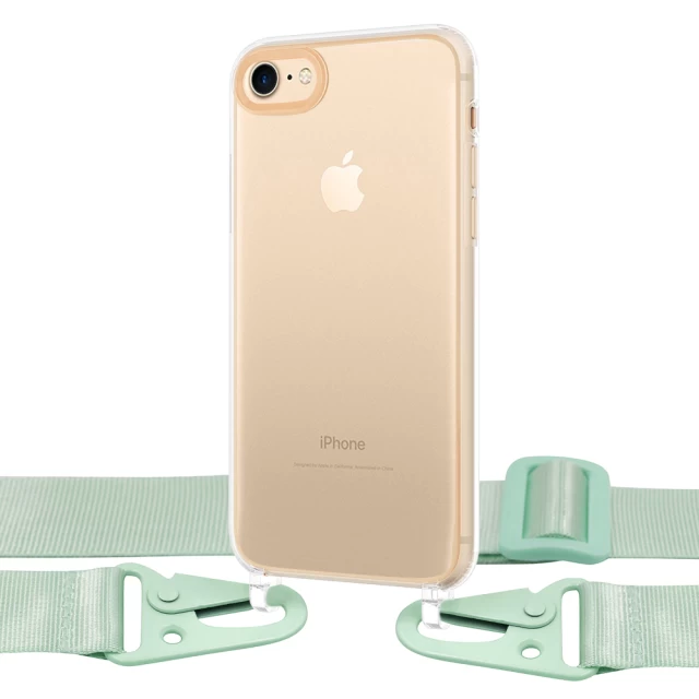 Чохол Upex Crossbody Protection Case для iPhone 8 | 7 Crystal with Green Hook (UP81007)