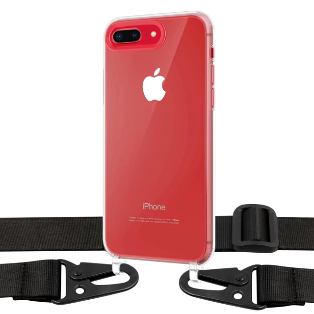 Чохол Upex Crossbody Protection Case для iPhone 8 Plus | 7 Plus Crystal with Black Hook (UP81009)