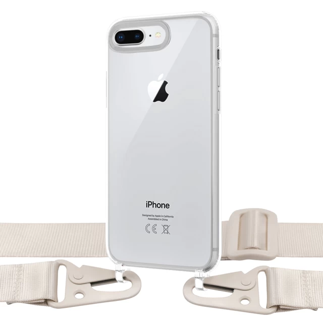 Чехол Upex Crossbody Protection Case для iPhone 8 Plus | 7 Plus Crystal with White Hook (UP81011)