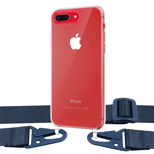 Чохол Upex Crossbody Protection Case для iPhone 8 Plus | 7 Plus Crystal with Midnight Blue Hook (UP81012)
