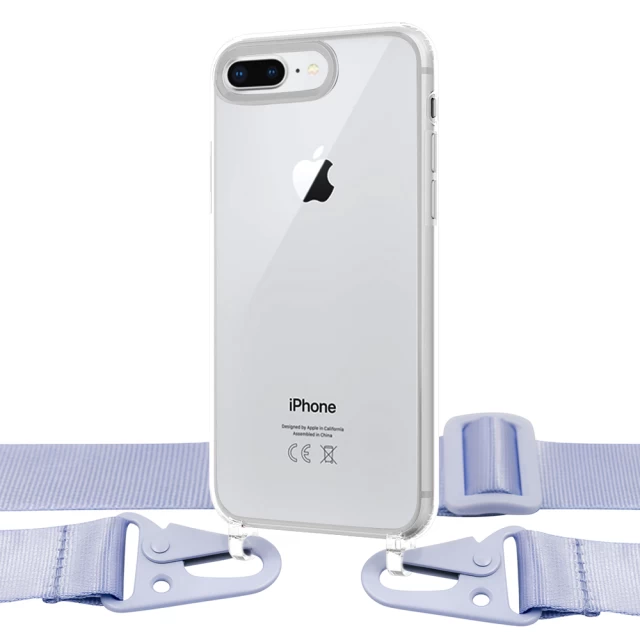 Чохол Upex Crossbody Protection Case для iPhone 8 Plus | 7 Plus Crystal with Purple Hook (UP81014)