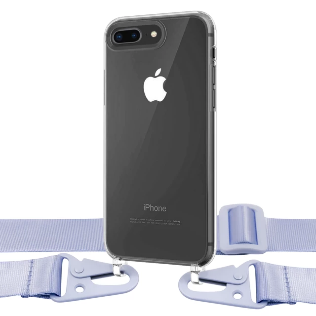 Чехол Upex Crossbody Protection Case для iPhone 8 Plus | 7 Plus Crystal with Purple Hook (UP81014)