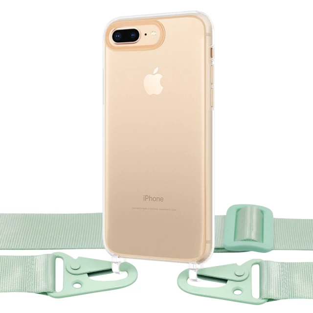 Чохол Upex Crossbody Protection Case для iPhone 8 Plus | 7 Plus Crystal with Green Hook (UP81015)