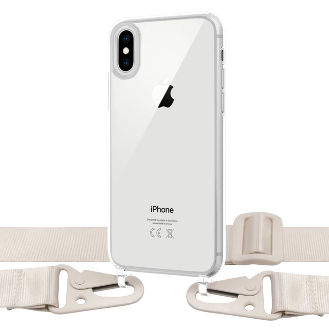 Чехол Upex Crossbody Protection Case для iPhone XS | X Crystal with White Hook (UP81019)