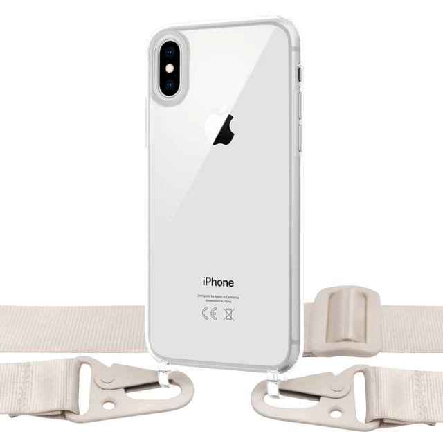 Чохол Upex Crossbody Protection Case для iPhone XS | X Crystal with White Hook (UP81019)