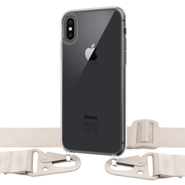 Чохол Upex Crossbody Protection Case для iPhone XS | X Crystal with White Hook (UP81019)