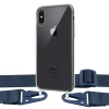 Чохол Upex Crossbody Protection Case для iPhone XS | X Crystal with Midnight Blue Hook (UP81020)
