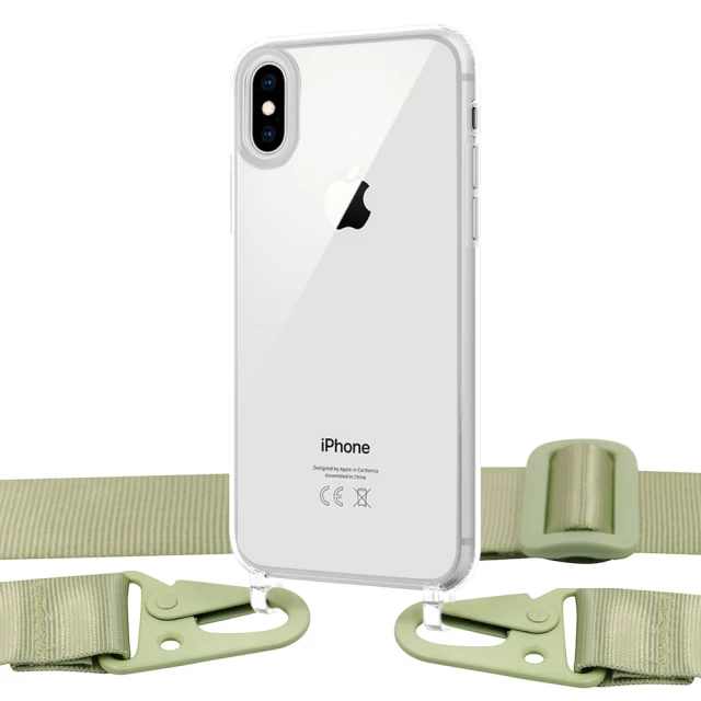 Чохол Upex Crossbody Protection Case для iPhone XS | X Crystal with Mint Hook (UP81021)
