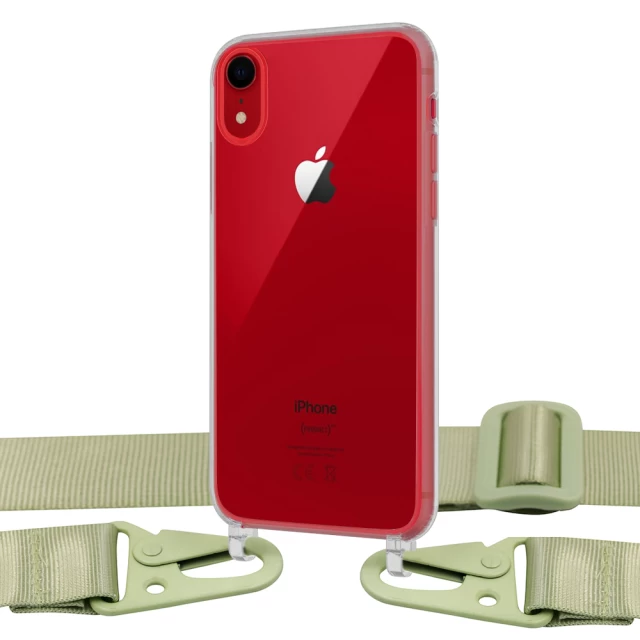 Чохол Upex Crossbody Protection Case для iPhone XR Crystal with Mint Hook (UP81029)