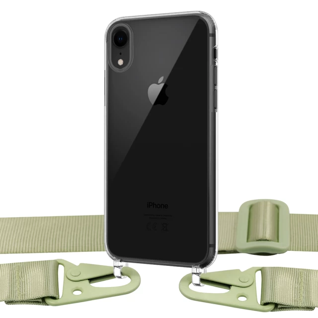 Чехол Upex Crossbody Protection Case для iPhone XR Crystal with Mint Hook (UP81029)