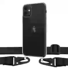 Чехол Upex Crossbody Protection Case для iPhone 11 Crystal with Black Hook (UP81041)