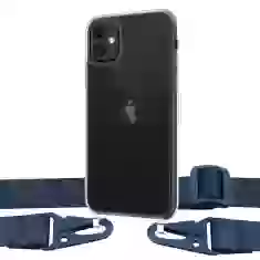 Чохол Upex Crossbody Protection Case для iPhone 11 Crystal with Midnight Blue Hook (UP81044)