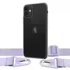 Чохол Upex Crossbody Protection Case для iPhone 11 Crystal with Purple Hook (UP81046)