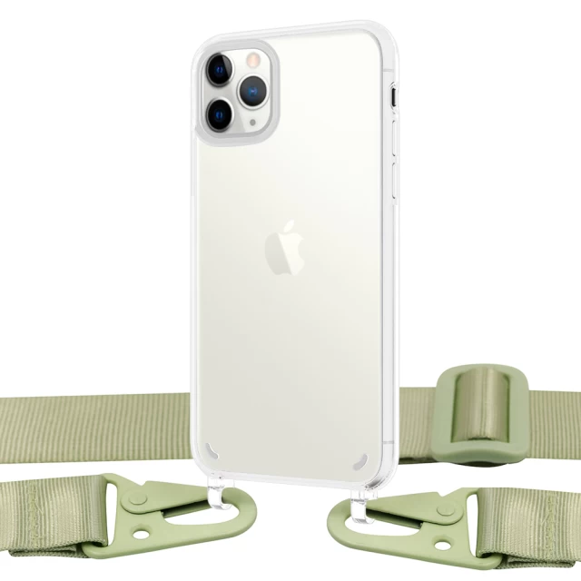 Чохол Upex Crossbody Protection Case для iPhone 11 Pro Crystal with Mint Hook (UP81053)