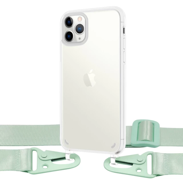 Чохол Upex Crossbody Protection Case для iPhone 11 Pro Crystal with Green Hook (UP81055)