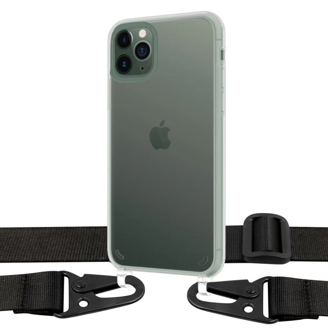Чехол Upex Crossbody Protection Case для iPhone 11 Pro Max Crystal with Black Hook (UP81057)