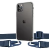Чехол Upex Crossbody Protection Case для iPhone 11 Pro Max Crystal with Midnight Blue Hook (UP81060)