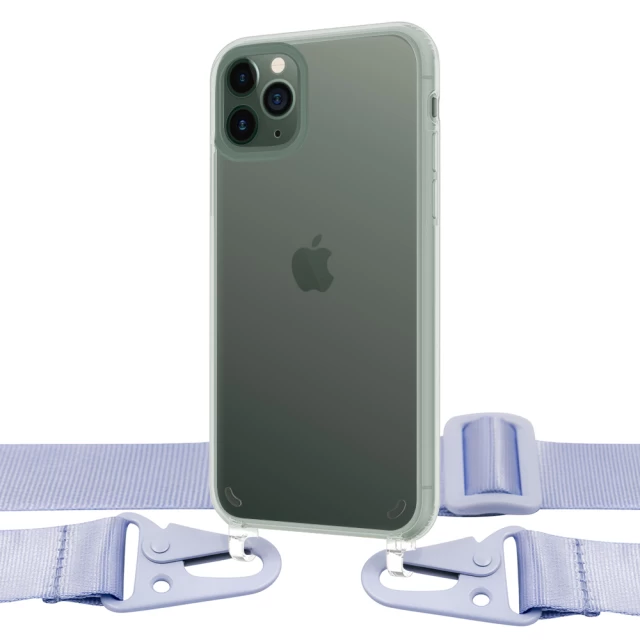 Чохол Upex Crossbody Protection Case для iPhone 11 Pro Max Crystal with Purple Hook (UP81062)