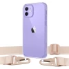 Чехол Upex Crossbody Protection Case для iPhone 12 | 12 Pro Crystal with Pink Sand Hook (UP81066)