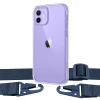 Чохол Upex Crossbody Protection Case для iPhone 12 | 12 Pro Crystal with Midnight Blue Hook (UP81068)