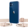 Чохол Upex Crossbody Protection Case для iPhone 12 mini Crystal with Pink Sand Hook (UP81074)