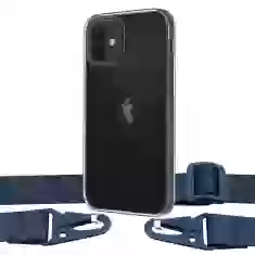 Чохол Upex Crossbody Protection Case для iPhone 12 mini Crystal with Midnight Blue Hook (UP81076)