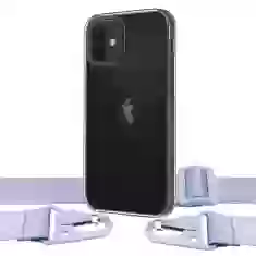 Чохол Upex Crossbody Protection Case для iPhone 12 mini Crystal with Purple Hook (UP81078)