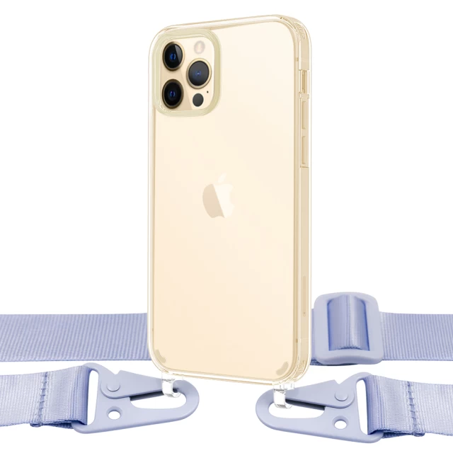 Чохол Upex Crossbody Protection Case для iPhone 12 Pro Max Crystal with Purple Hook (UP81086)