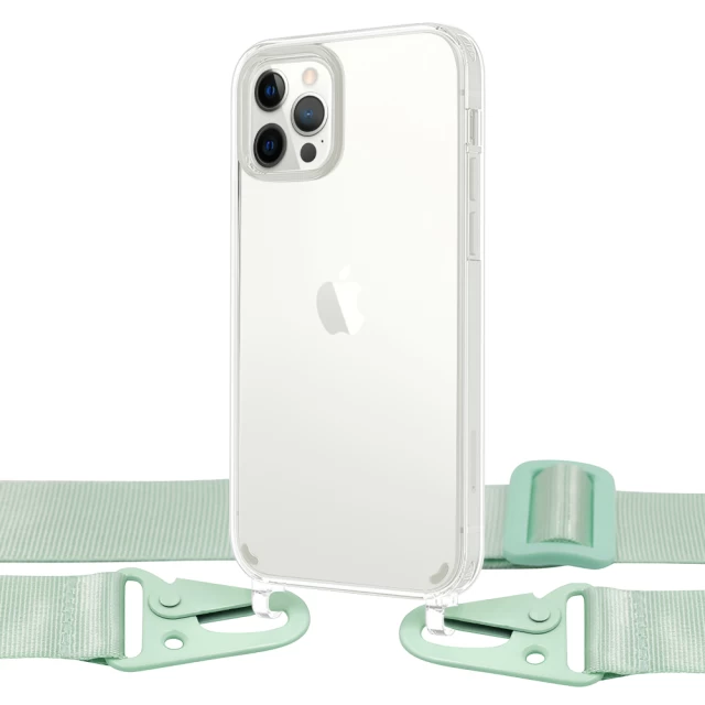 Чехол Upex Crossbody Protection Case для iPhone 12 Pro Max Crystal with Green Hook (UP81087)