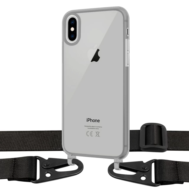 Чехол Upex Crossbody Protection Case для iPhone XS | X Dark with Black Hook (UP81117)