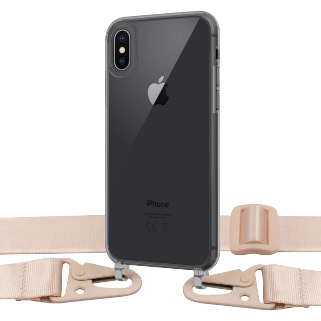 Чохол Upex Crossbody Protection Case для iPhone XS | X Dark with Pink Sand Hook (UP81118)