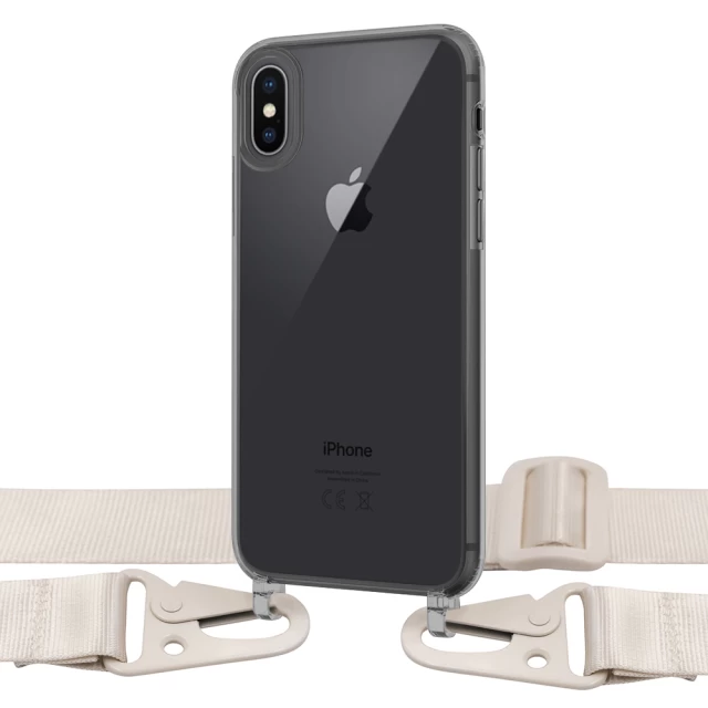 Чохол Upex Crossbody Protection Case для iPhone XS | X Dark with White Hook (UP81119)