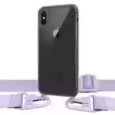 Чехол Upex Crossbody Protection Case для iPhone XS | X Dark with Purple Hook (UP81122)