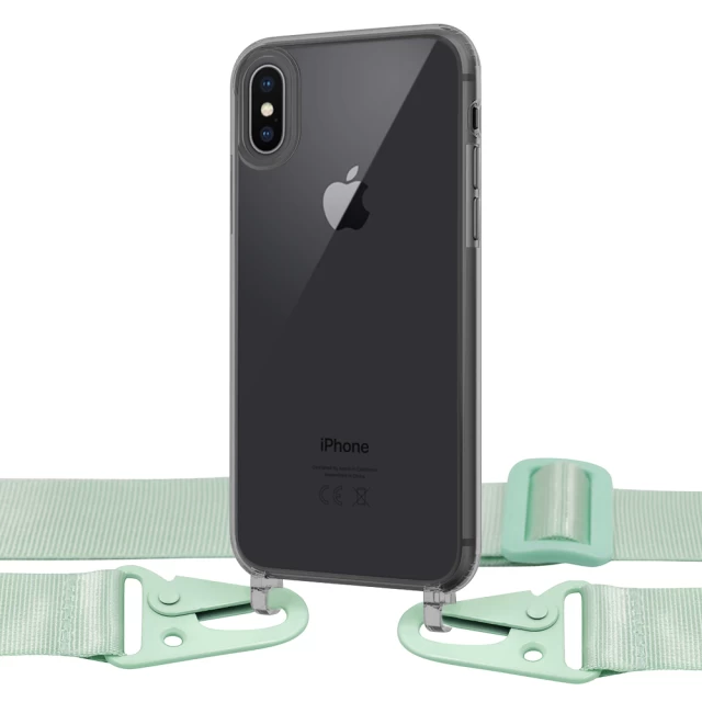 Чехол Upex Crossbody Protection Case для iPhone XS | X Dark with Green Hook (UP81123)