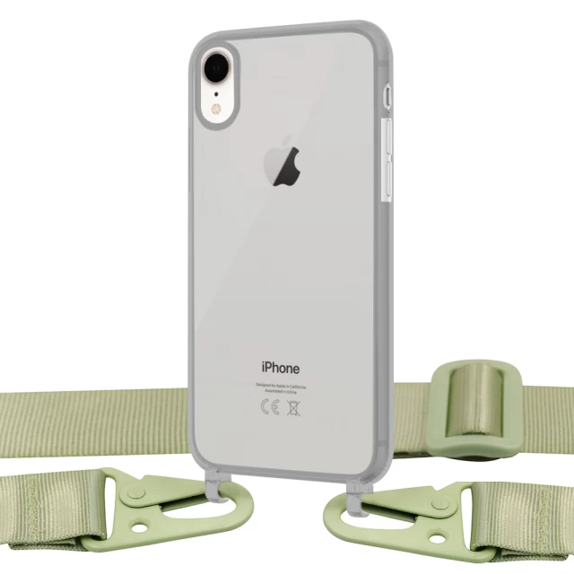 Чохол Upex Crossbody Protection Case для iPhone XR Dark with Mint Hook (UP81129)