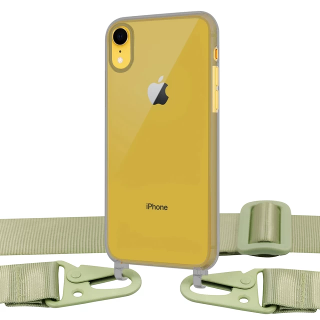 Чохол Upex Crossbody Protection Case для iPhone XR Dark with Mint Hook (UP81129)