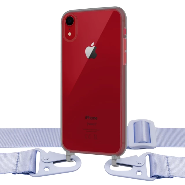 Чохол Upex Crossbody Protection Case для iPhone XR Dark with Purple Hook (UP81130)