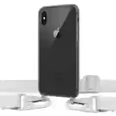 Чехол Upex Crossbody Protection Case для iPhone XS Max Dark with White Hook (UP81135)