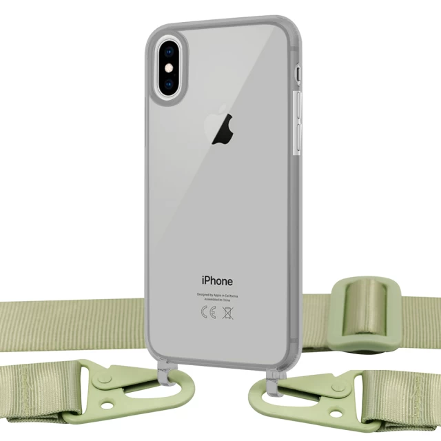 Чохол Upex Crossbody Protection Case для iPhone XS Max Dark with Mint Hook (UP81137)