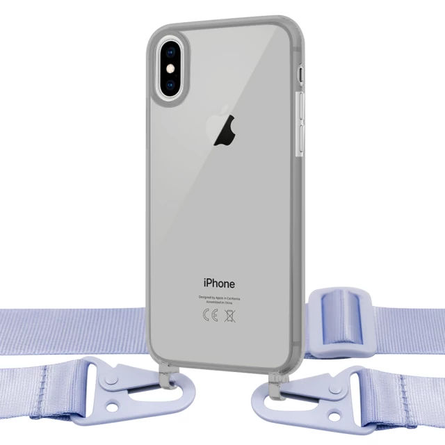 Чохол Upex Crossbody Protection Case для iPhone XS Max Dark with Purple Hook (UP81138)