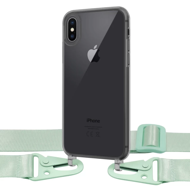 Чохол Upex Crossbody Protection Case для iPhone XS Max Dark with Green Hook (UP81139)