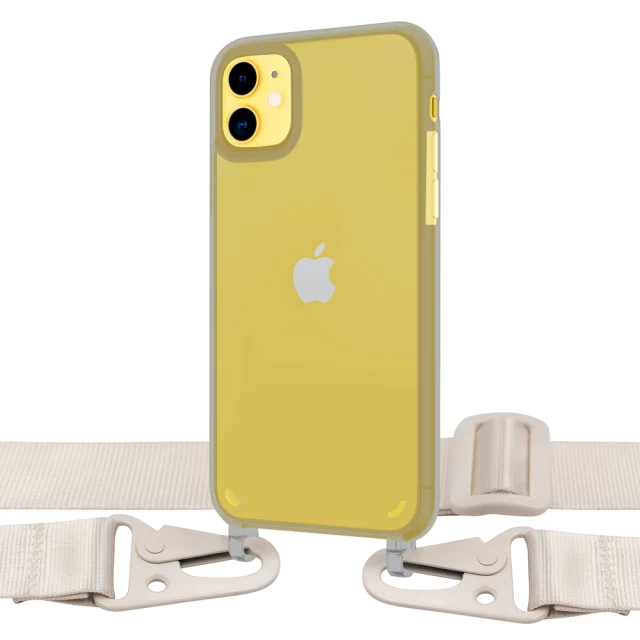 Чехол Upex Crossbody Protection Case для iPhone 11 Dark with White Hook (UP81143)