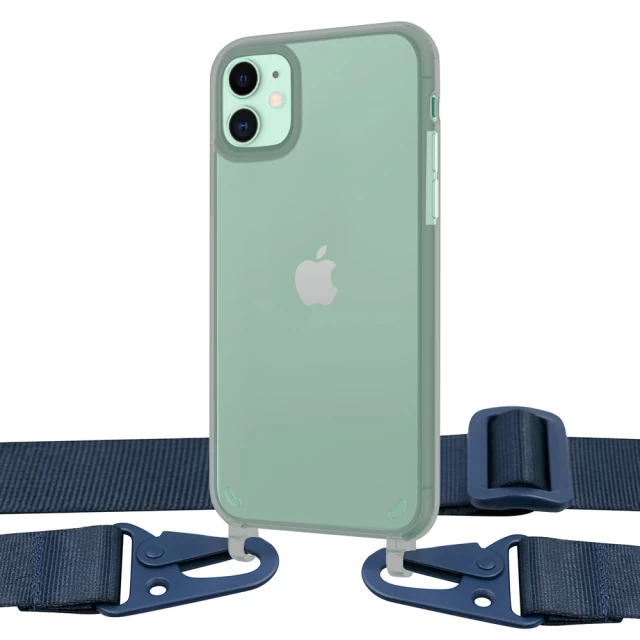 Чехол Upex Crossbody Protection Case для iPhone 11 Dark with Midnight Blue Hook (UP81144)
